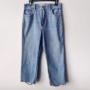 Abercrombie & Fitch Ultra High Rise 90s Straight Jeans 8/29 Blue Petite Y2K